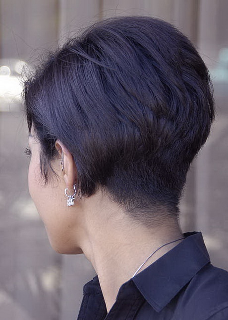 Back view of short haircuts