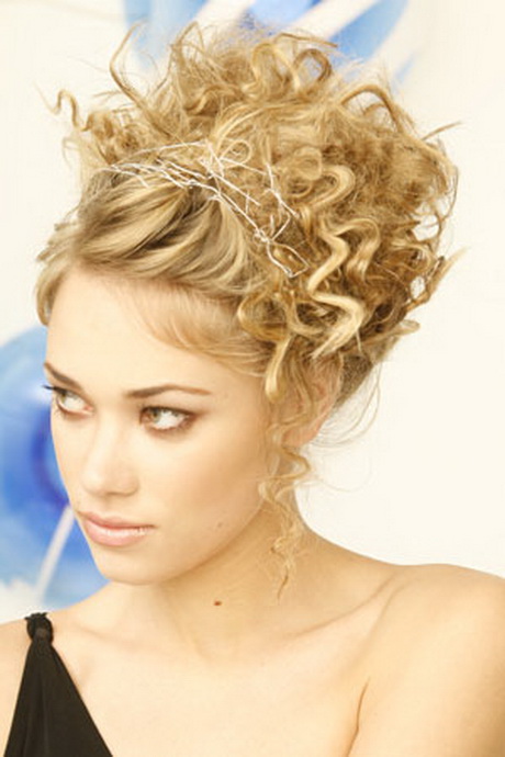 Curly hairstyle updos