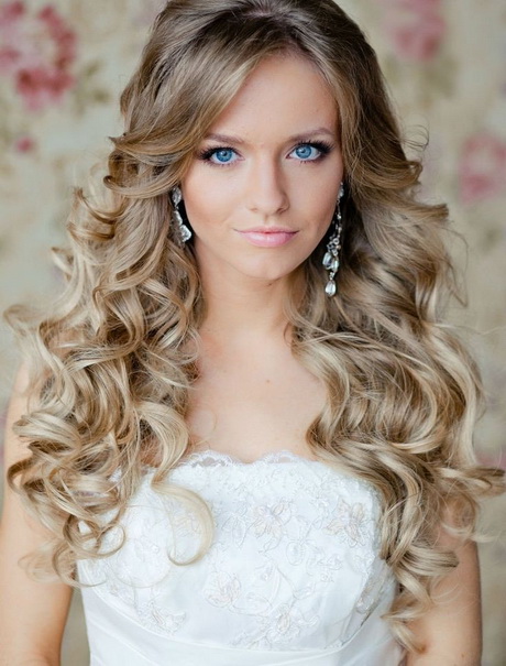 Curly hairstyles for long hair for wedding