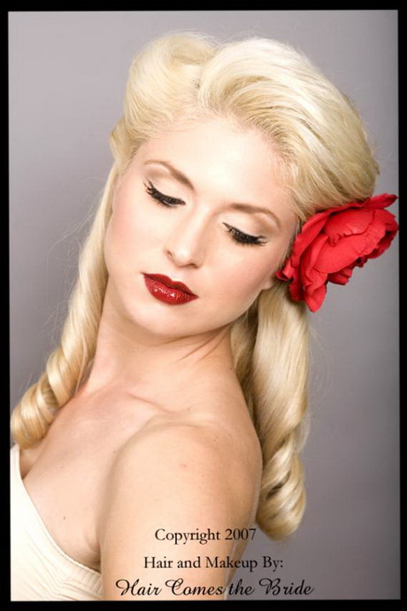 Fifties hairstyles for long hair