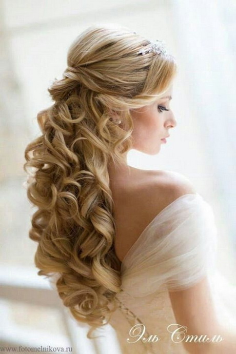 Hairstyle for long hair for wedding