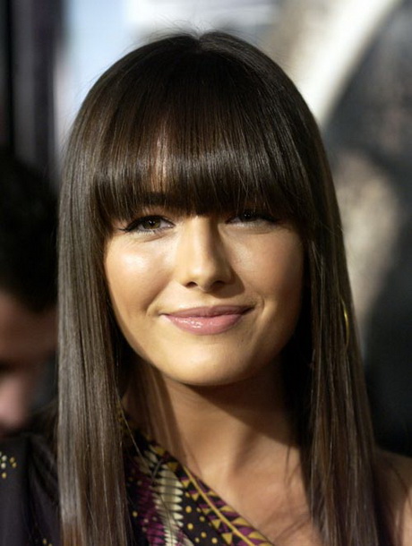 Hairstyles for long hair with a fringe