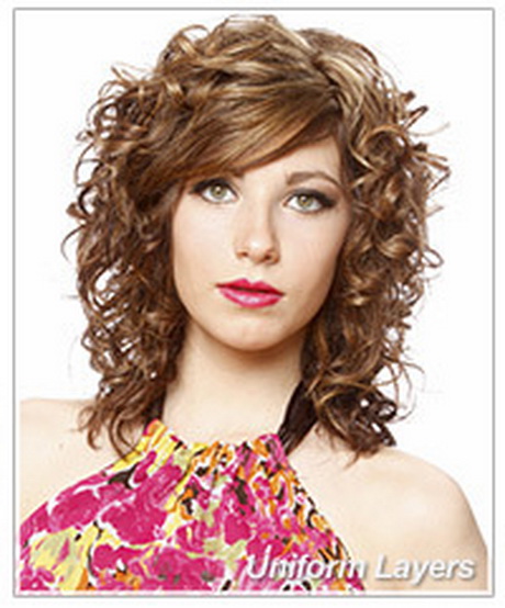 Layered haircuts for curly hair