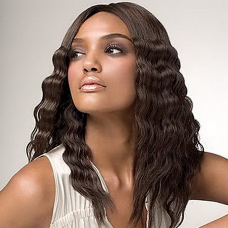 Long black hairstyles with weave
