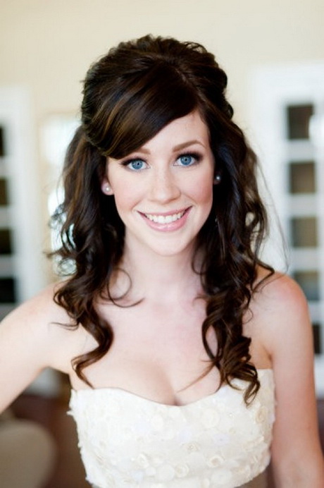 Long curly bridal hairstyles