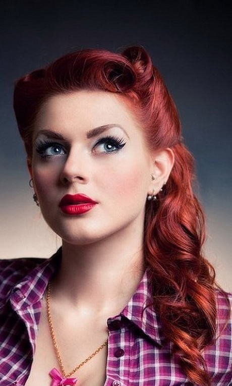 Pin up girl hairstyles for long hair