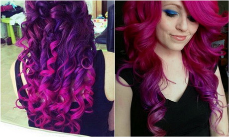 Purple and black hairstyles