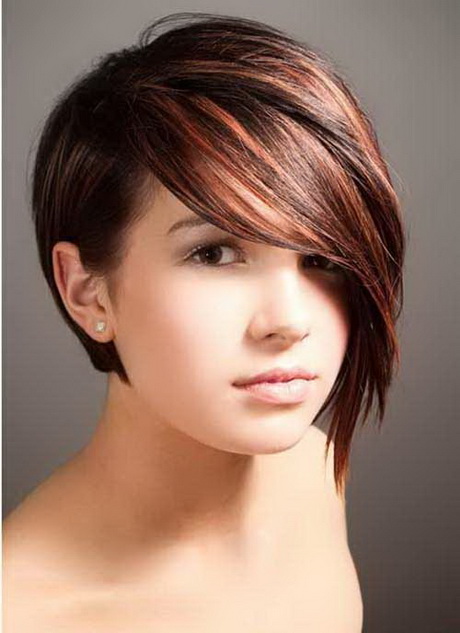 Short hairstyles for round faces 2015