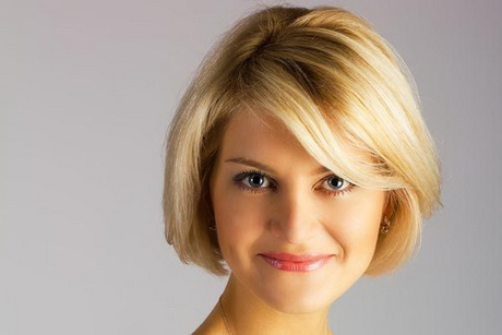 Short hairstyles for thick hair and round face