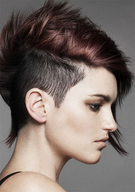 Short shaved hairstyles for women