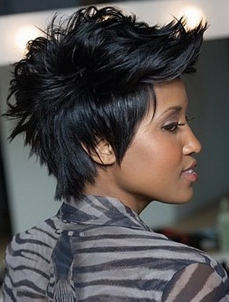 Short spikey hairstyles for black women