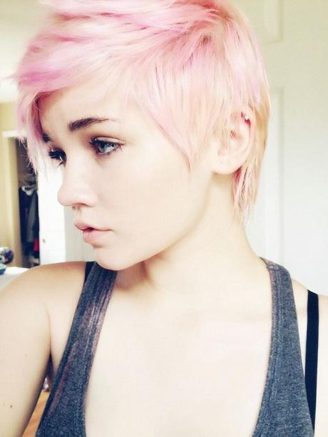 Pink pixie haircut