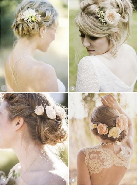 Flowers in wedding hair