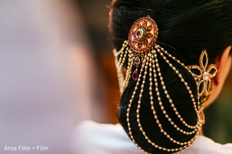 Bridal hairstyle south indian wedding