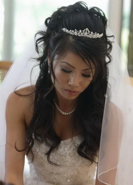 Bridal hairstyle with tiara