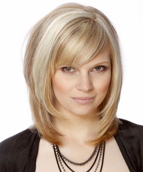 Medium length haircuts with side bangs and layers