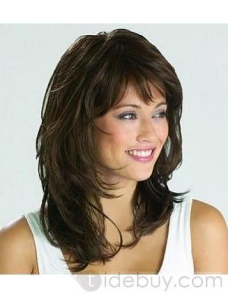 Medium length hairstyles with layers and bangs