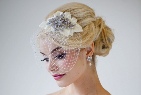 Wedding hair birdcage veil wedding-hair-birdcage-veil-30