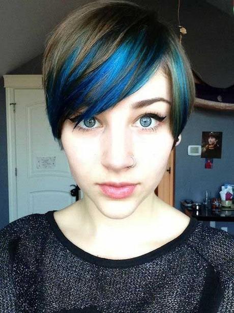 Pixie haircut and color