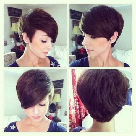 Pixie haircut front and back