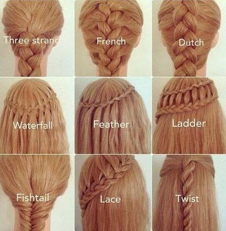 Different hairstyles of braids