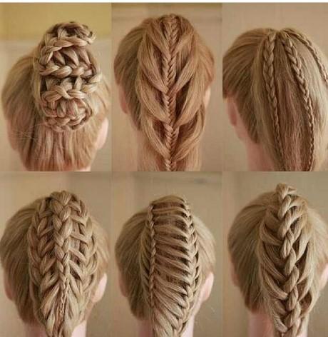 Different styles of braiding hair