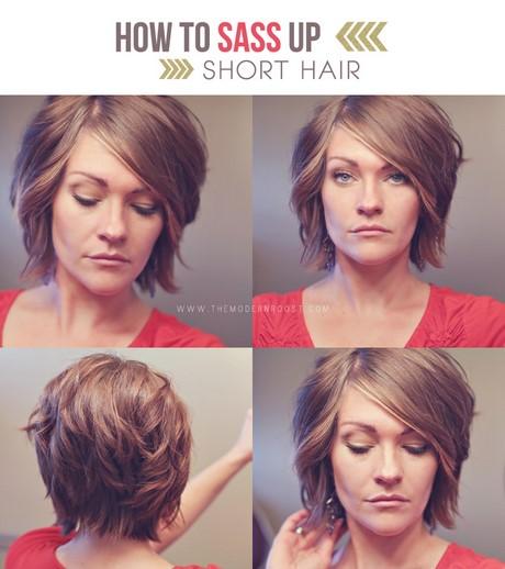 Hairstyles for short hair at home