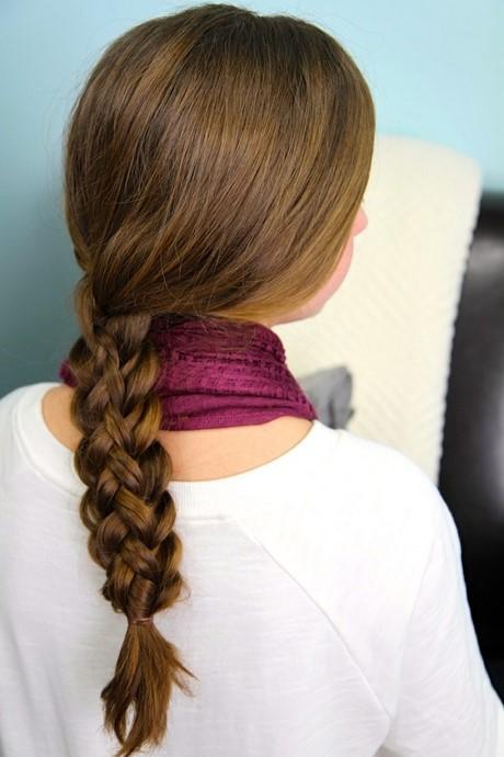 Regular braid hairstyles