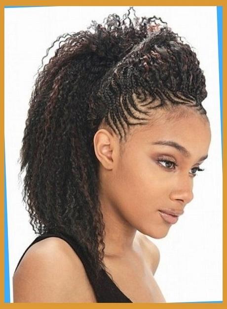 Afro hairstyles with braids