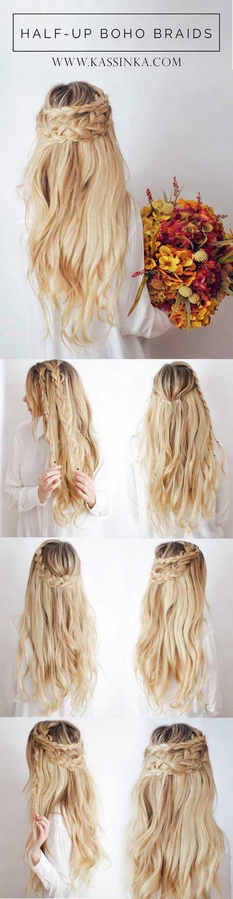 Easy half up half down hairstyles