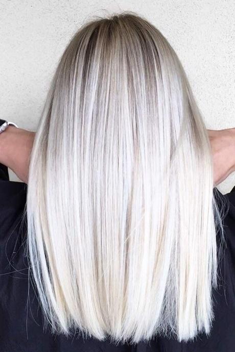 Platinum blonde hair color