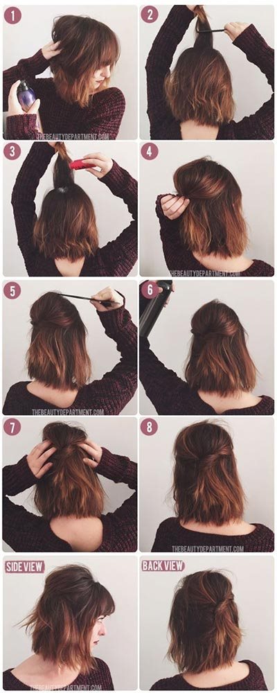 Easy half up hairstyles for short hair easy-half-up-hairstyles-for-short-hair-20_13
