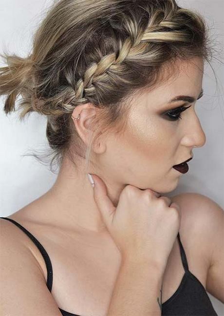 French updo for short hair