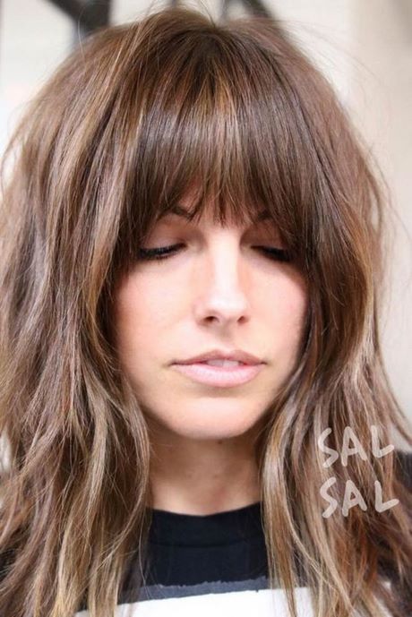 Hairstyles for long hair with fringe 2019