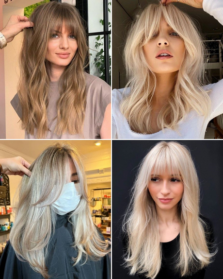 Blonde hair with bangs 2023