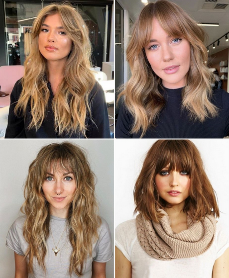 Long hairstyles with a fringe 2023