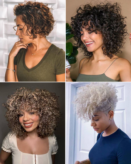 Short hairstyles for natural curly hair 2023