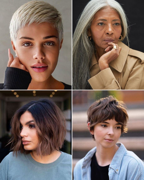 Very short hairstyles for round faces 2023