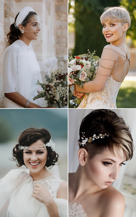 Wedding hairstyle for short hair 2023