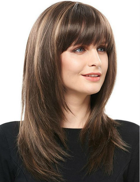 Hairstyles for long hair with fringe 2020