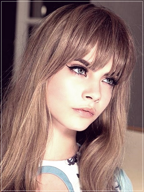 Hairstyles for long hair with fringe 2020