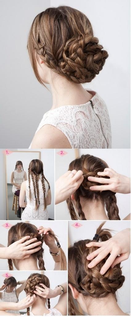 Easy updo long thick hair