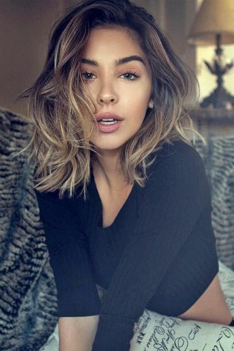 Middle part medium length hairstyles