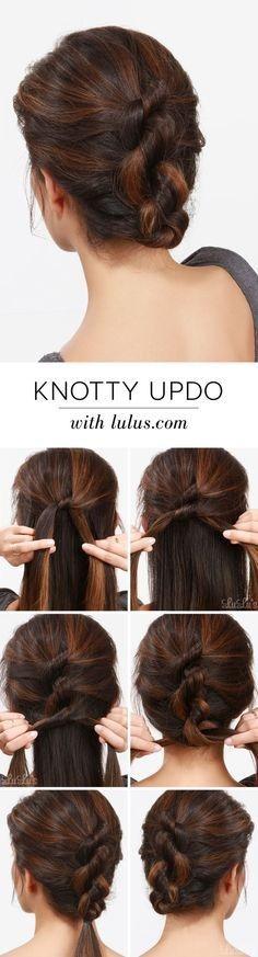 Quick updos for long thick hair