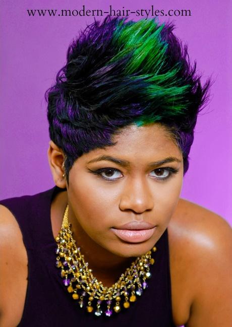 Short colored hairstyles for black women