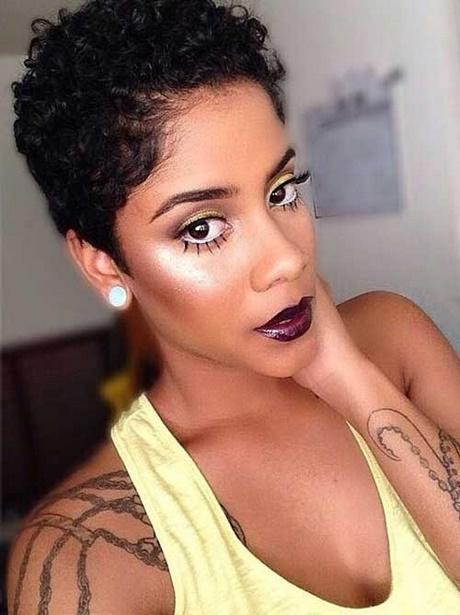 Very short curly hairstyles for black women