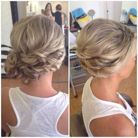 Bridesmaid hair up to the side