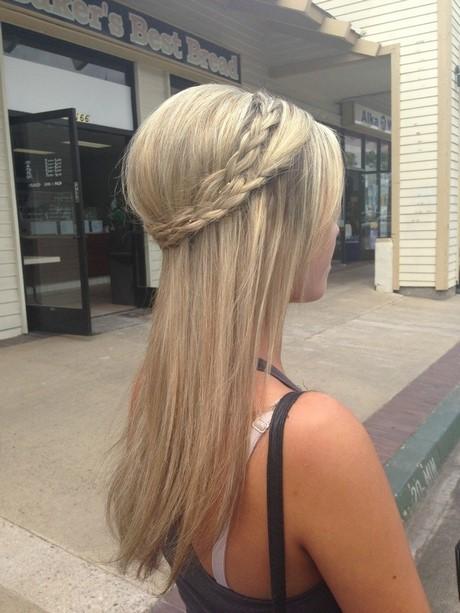 Long straight hairstyles for prom