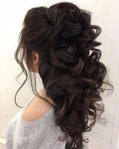 Prom hairstyles for long dark hair