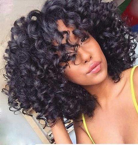 Black curly weave styles